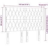  Uzglavlje s ušima krem 147x16x118/128 cm od tkanine | shoptok.hr