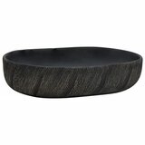 Nadgradni umivaonik crni ovalni 59x40x14 cm keramički | shoptok.hr