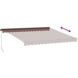 vidaXL Ročno zložljiva tenda z LED rjava 400x300 cm | Shoptok.si