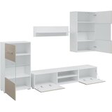 TV jedinice od 5 dijelova s LED rasvjetom Kameno sivo | Eponuda.com