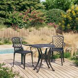 vidaXL 3-dijelni bistro set od lijevanog aluminija crni Cijene