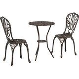 Bistro set za vrt 3 pcs Bronzana Aluminij | shoptok.hr