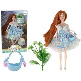  Lutka za igru sa košarom i cvijećem u plavoj haljini - 30 cm | shoptok.hr