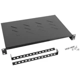 lanberg pladenj pritrjen 1U 483x300mm do 25 kg stojala 19 ''črno, (21732536)