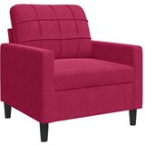  Fotelja crvena boja vina 60 cm baršunasta | shoptok.hr