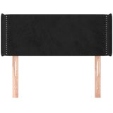  Uzglavlje s ušima crno 103x16x78/88 cm baršunasto | shoptok.hr