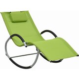 Maison Chic Ležalnik - Sončna ležalnik z vzglavnikom zelen tekstil, (22042759) | Shoptok.si