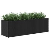  Vrtna sadilica s 3 posude crna 105 x 30 x 32 cm od poliratana | shoptok.hr