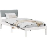  Okvir kreveta s uzglavljem Bijela i svijetlosiva 80 x 200 cm | Eponuda.com