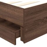 vidaXL konstrukcija postelje rjav hrast 100 x 200 cm inženirsko leseno, (5000113680) | Shoptok.si