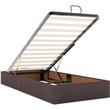 vidaXL Otomanski posteljni okvir z vzmetnico rjav 80x200 cm blago, (21609890) | Shoptok.si