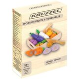 Kruzzel drveno povrće za rezanje na čičak s nožem, u kutiji | shoptok.hr
