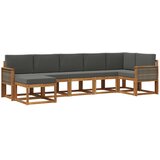 vidaXL Zunanja garnitura za sedenje 7 pcs Naravna in antracitna, (5000280509) | Shoptok.si