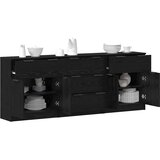 vidaXL Ormarić / Komoda s ladicama 3 pcs Crni hrast 60 x 30 x 70 cm | shoptok.hr