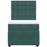 vidaXL Box spring postelja z vzmetnico temno zelen 90x190 cm žamet, (21307478) | Shoptok.si