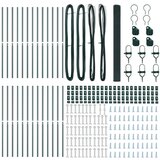 vidaXL varjena žična ograja z 13 stebrički Zelena 1.5x50 m Jeklo | Shoptok.si