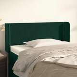  Uzglavlje s ušima tamnozeleno 103x16x78/88 cm baršunasto | Eponuda.com