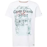 CAMP DAVID Majica antracit / smaragd / temno oranžna / bela
