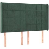  the living store vzglavje z ušesi temno zeleno 147x16x118/128 cm žamet - vzglavje, (21448556) | Shoptok.si