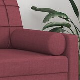  Ukrasni jastuci 2 kom crvena boja vina Ø 15 x 50 cm od tkanine | shoptok.hr