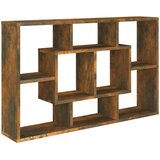  Zidna polica dimljeni hrast 85x16x52,5 cm od konstruiranog drva | shoptok.hr