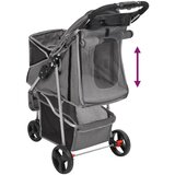  Sklopiva kolica za pse siva 80 x 46 x 98 cm od tkanine Oxford | shoptok.hr