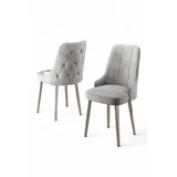 Newa set stolica, 46x94x46 cm, 4 dijela, srebrno-siva