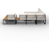 Bessagi Garden Lounge Garnitura Adriano, Krem, Črna, Akacija, 5-Delno | Shoptok.si