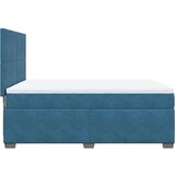  Krevet s oprugama i madracem plavi 140x190 cm baršunasti | shoptok.hr