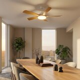 Brilagi LED prigušiva plafonski ventilator LED/34W/230V 132 cm bela/smeđa + daljinski upravljač | Eponuda.com