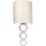 Elstead Lighting Elstead Stenska svetilka Clark Small z 1 lučjo, poliran krom, senčnik iz imitacije svile v slonokoščeni barvi, (22098881) | Shoptok.si