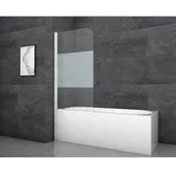 zložljiva stena za kopalno kad white classic 80 x 140 cm bela 1-krilna