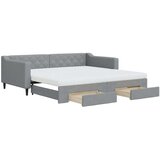  Dnevni krevet na razvlačenje svjetlosivi 100x200 cm od tkanine | shoptok.hr