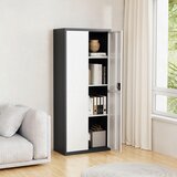 MID.YOU ARHIVSKA OMARA antracit, bela | Shoptok.si