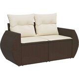  9-dijelni set vrtnih sofa s jastucima poliratan smeđi | shoptok.hr