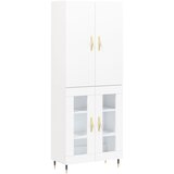Maison Chic Visoka omara - Komoda - Predalnik bela 69,5x34x180 cm inženirski les, (21719234) | Shoptok.si
