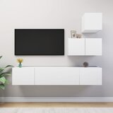 The Living Store Komplet TV omaric 4-delni bela iverna plošča - Komplet TV Omaric, (21374622) Cene