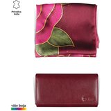 PRINC LEATHER Ženski poklon set ešarpa i novčanik, Bordo Cene
