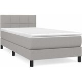  Okvir kreveta s oprugama i madrac svjetlosivi 80x200cm tkanina | shoptok.hr