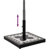 vidaXL Postolje za suncobran četvrtasto 12 kg crno-bijeli | shoptok.hr
