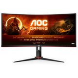 AOC Monitor AOC 34" CU34G2X/BK Gaming zakrivljeni Frameless Immersive UltraWide QHD 3440x1440,144Hz. 1ms. VA Panel,HA. DP. HDMI. 3godGAR. Black-red | Eponuda.ba