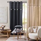 Douceur d intérieur Antracitno siva zavesa iz mešanice bombaža 140x240 cm Everest – | Shoptok.si