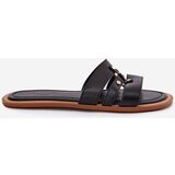 Boto Flat Women's Sandals With Gold Detail Black Noroti | ePonuda.com