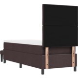  Vzmetnica s škatlo in klopjo temno rjava 80x200 cm tkanina, (22082980) | Shoptok.si