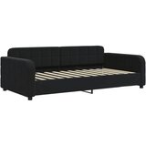  Dnevni krevet crni 100 x 200 cm baršunasti | shoptok.hr