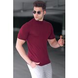 Madmext T-Shirt - Burgundy - Fitted Cene