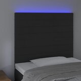  LED uzglavlje crno 100x5x118/128 cm baršunasto | shoptok.hr