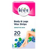Veet sensitive trake za depilaciju nogu 20 traka