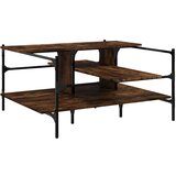 Maison Chic Klubska mizica - kavna mizica - Nizka mizica dimljeni hrast 100x100x48,5 cm inženirski les, (21754851) | Shoptok.si