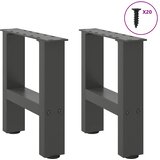  Noge za klub stolić antracit boje 2 kom 40 x (30-31) cm čelik | Eponuda.com